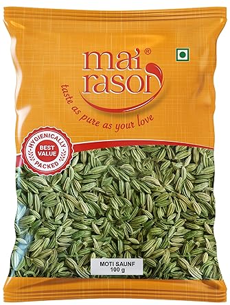 MAI RASOI Fennel Seeds/Saunf Moti/Moti Sonf/Big Whole - 100 Gm - image, photos