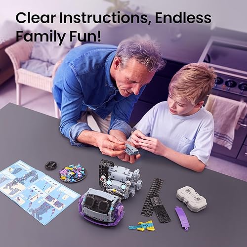 Miniatura 7 de Sillbird Kit de construcción de robot con control remoto, regalos STEM para niños de 8 a 12 años, juguetes creativos de técnica robótica de