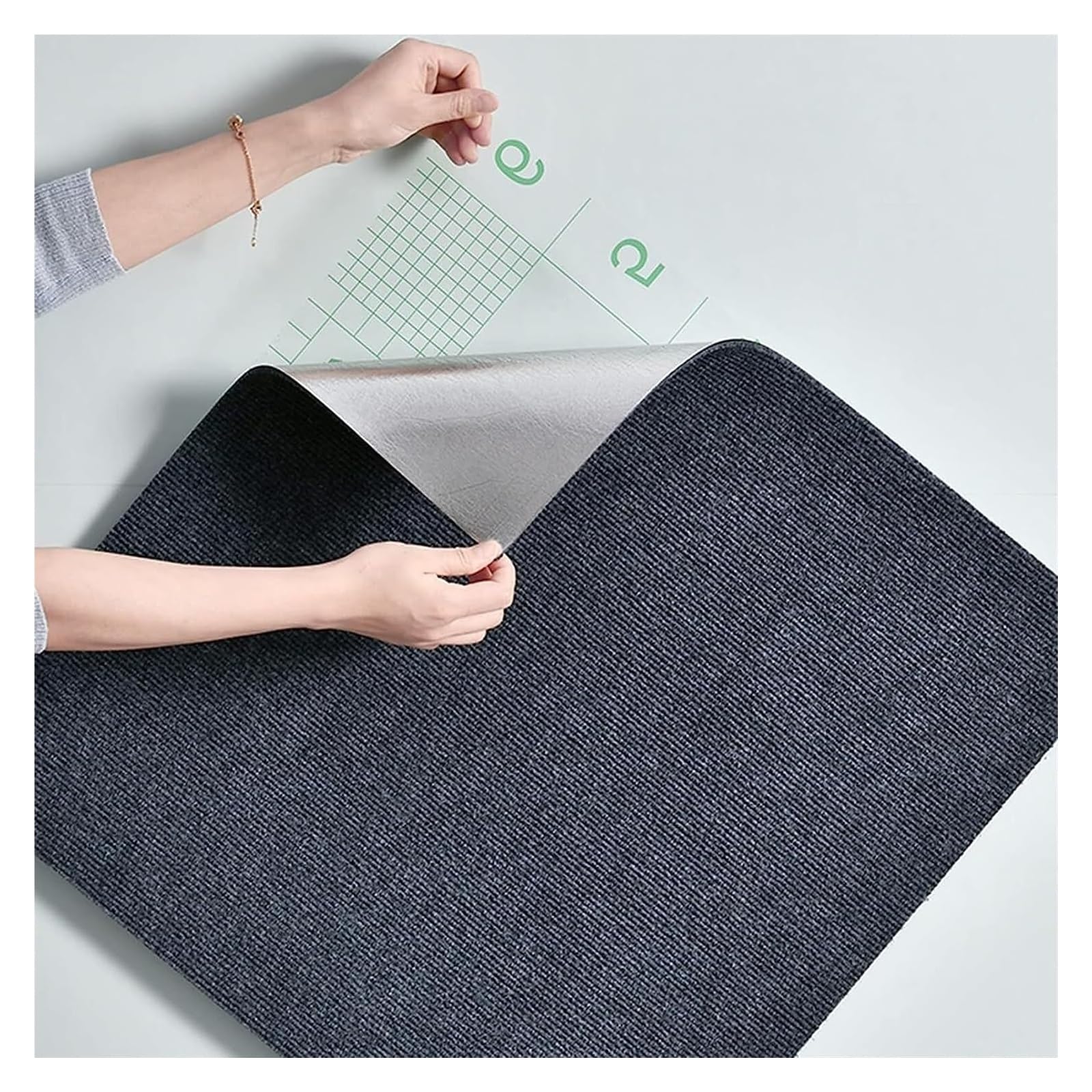 dalles de moquette, Carreaux de moquette carreaux auto-adhésifs(12 * 12in Dark Brown,9pcs)