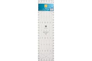 EZ Quilting Wrights 6-1/2-Inch-by-24-Inch Easy Rule II, White,Blue Quilting Rulers
