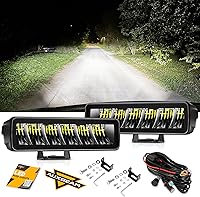 Vista 8 de Auxbeam - 2 unidades de luces LED de 3 pulgadas, luz de trabajo todoterreno de 60 W, luz de foco cuadrado, luz de conducción LED, luz de parachoques