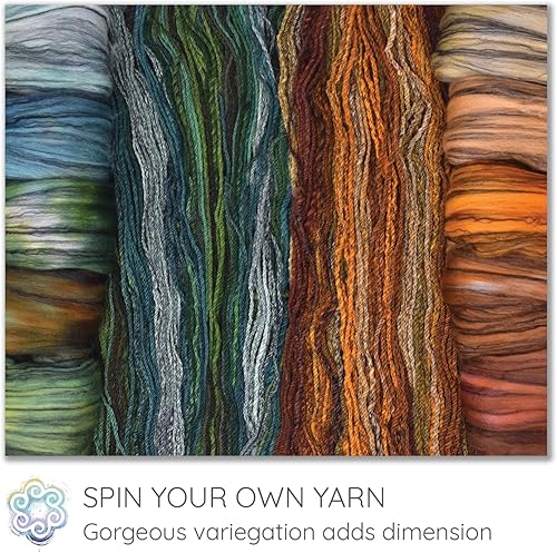 Miniatura 2 de Tencel Merino superfino teñido a mano para hilar y fieltro. 5 onzas, neblina púrpura