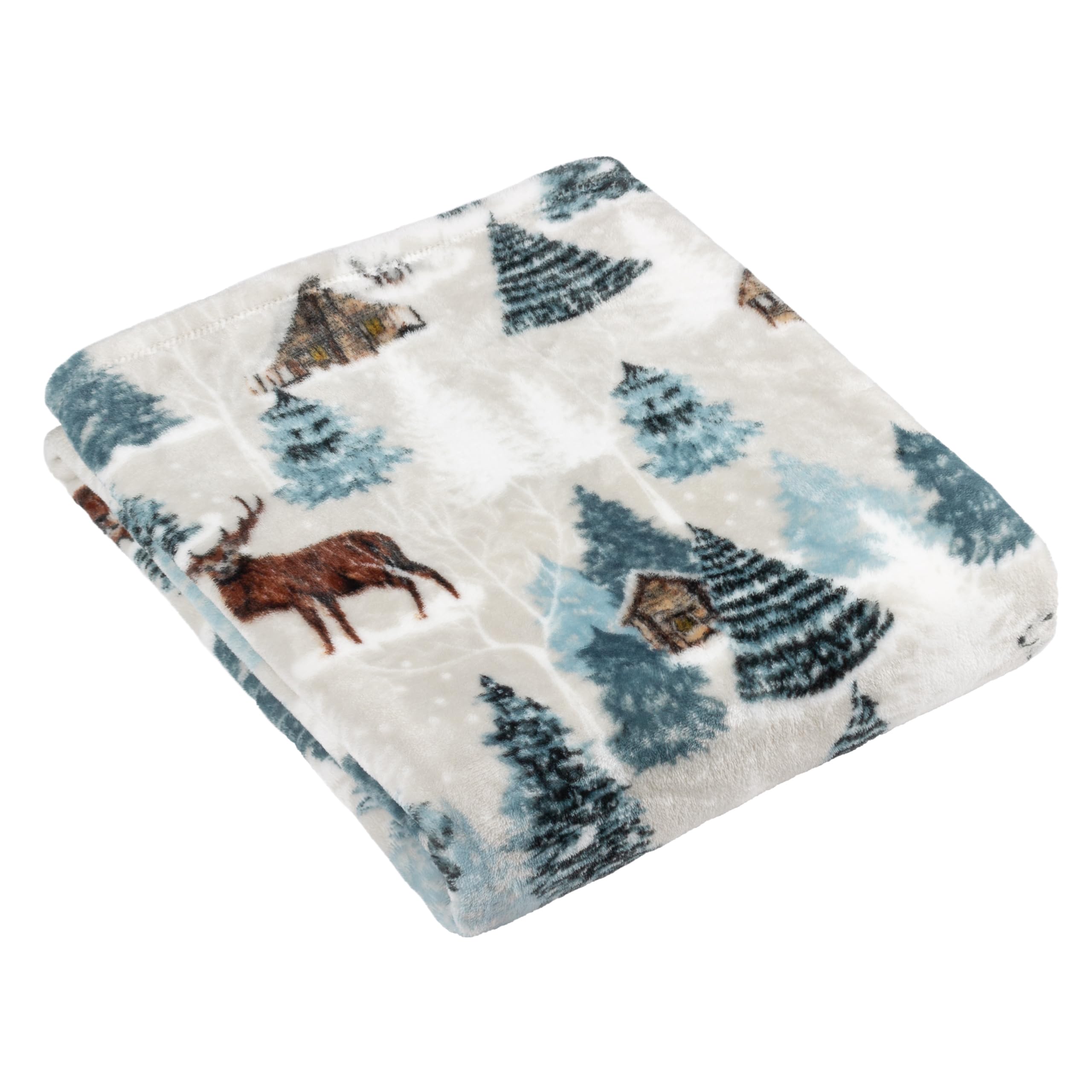 furn. Arcticus Fleece Throw - White - 150x130cm