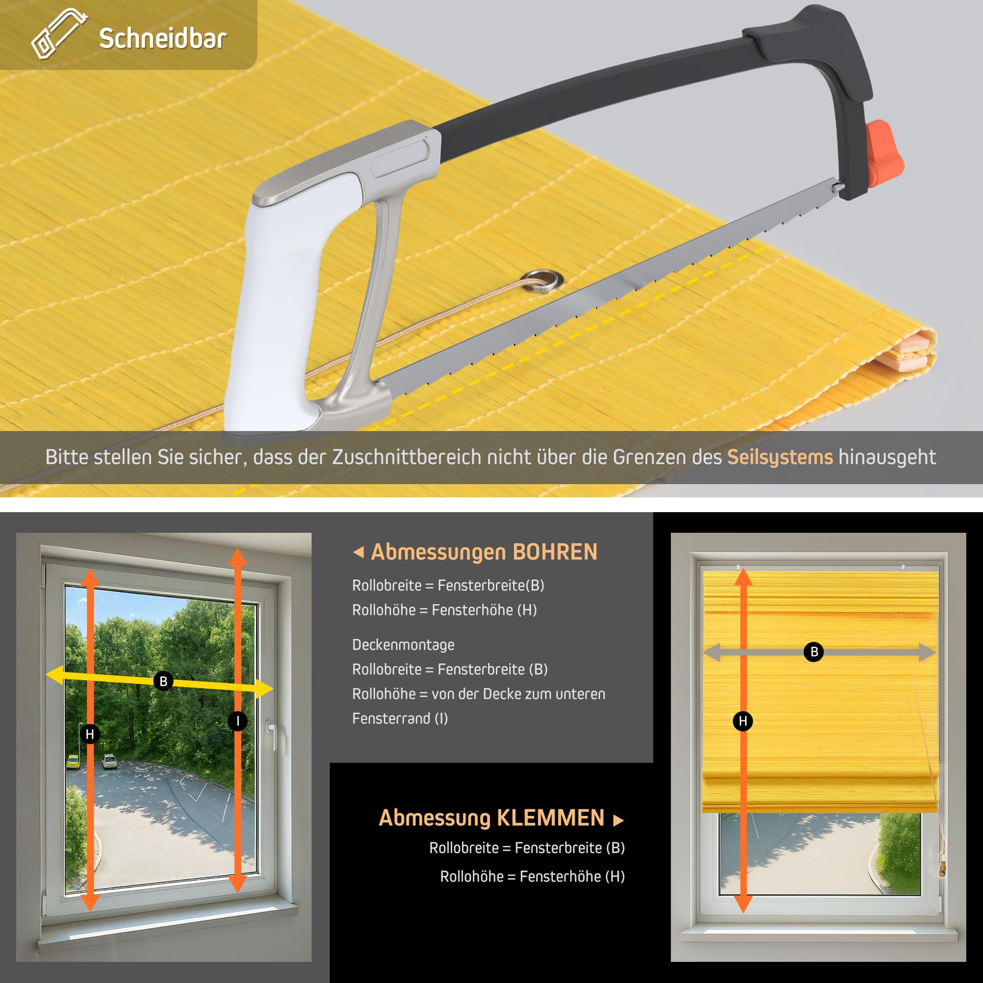 Amazon.de: Victoria M. Klemmfix Bambus Raffrollo Sonnenschutz Sichtschutz  Rollo Seitenzugrollo ohne Bohren, fr Fenster und Tren, 100 x 160 cm,  Bambus
