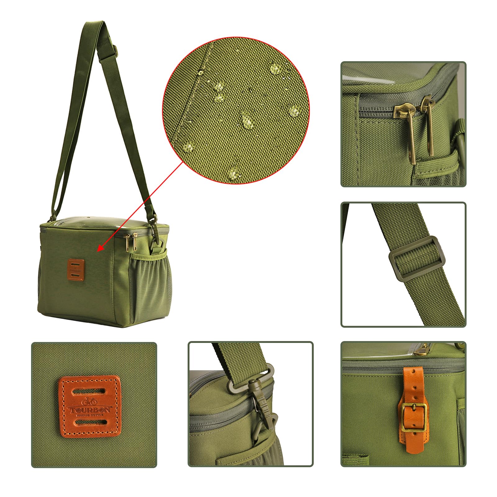 Borsa Laterale Per Moto Vintage In Tela Impermeabile, Con Moschettone E Cinghie Regolabili – Per Moto, Bici E Scooter, Capiente 1000g