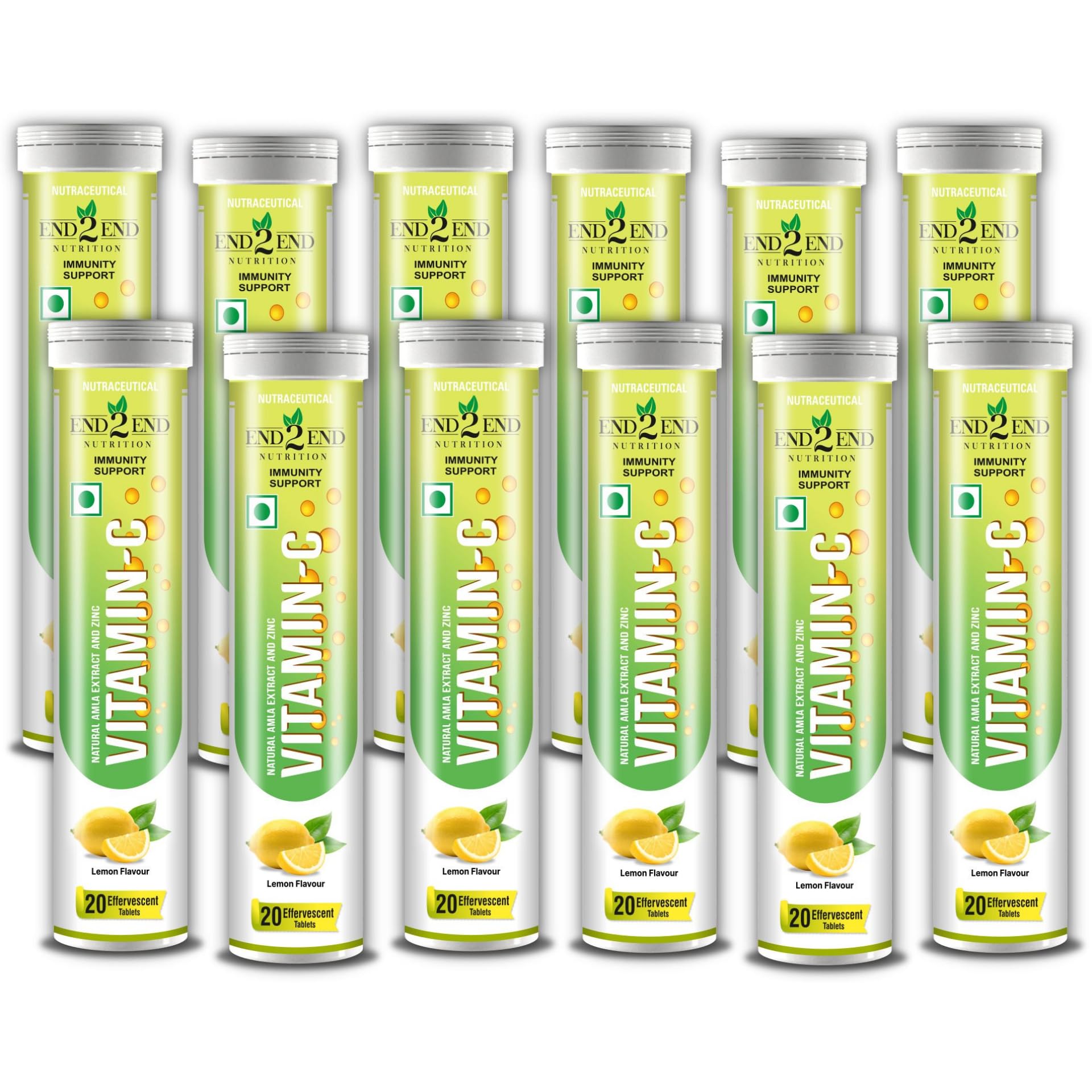 End2End Nutrition Natural Vitamin C - Amla Extract + Zinc for Immunity | Helps to Boost Collagen for Healthy Skin, Hair & Nails | Orange Flavour - 120 Effervescent Tablets — Amazon image 20
