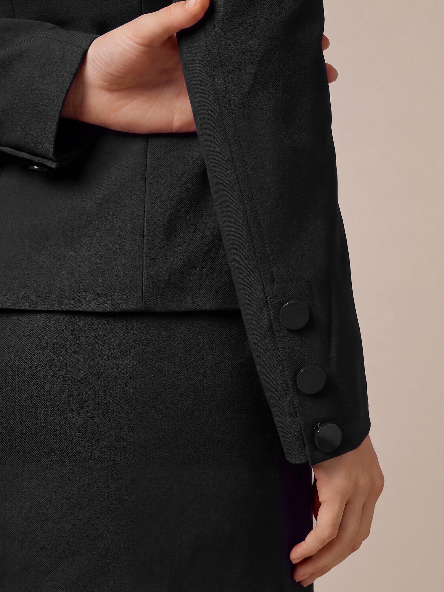 Allegra K Blazer Femme Manches Longues Col Revers Cranté Boutonnage
