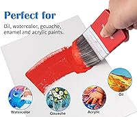 Vista 3 de Falling in Art Pincel Filbert Paddle para Pintura, Pincel de Escala para Pinturas al Óleo y Acrílicas, 1 Pulgada