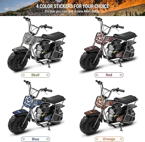 Miniatura 4 de Oryxearth Mini moto de cross para niños, 105 CC de 4 tiempos a gasolina, motocicleta todoterreno con bolsillo de gasolina, con aprobación EPA, hasta