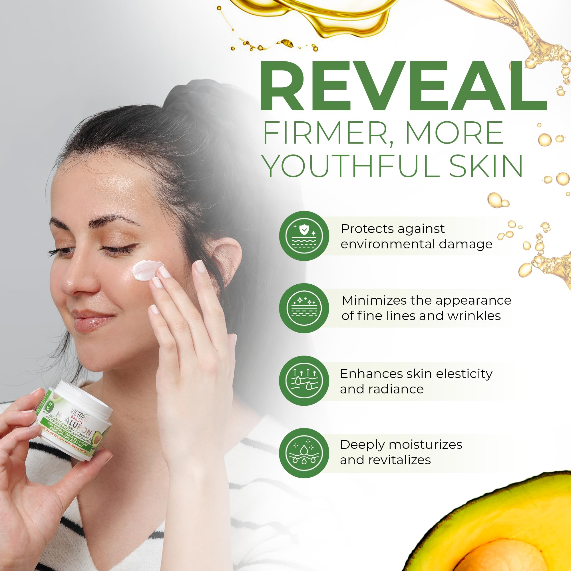 Amazon.com: Hyaluron Anti-Wrinkle Cream with Avocado Oil - for