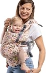 Boba X Baby Carrier - Newborn to Toddler Adjustable Porte-Bébé, 2-in-1 Convertible Front and Backpack Carrier 7 to 45 lbs, Ergonomic Baby Carrier with Crossable Straps (Organic Atlantic)