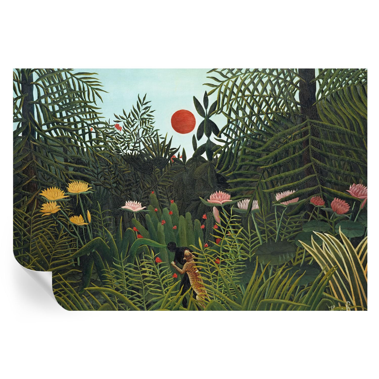 Mural de pared autoadhesivo de 152x104 cm con paisaje exótico
