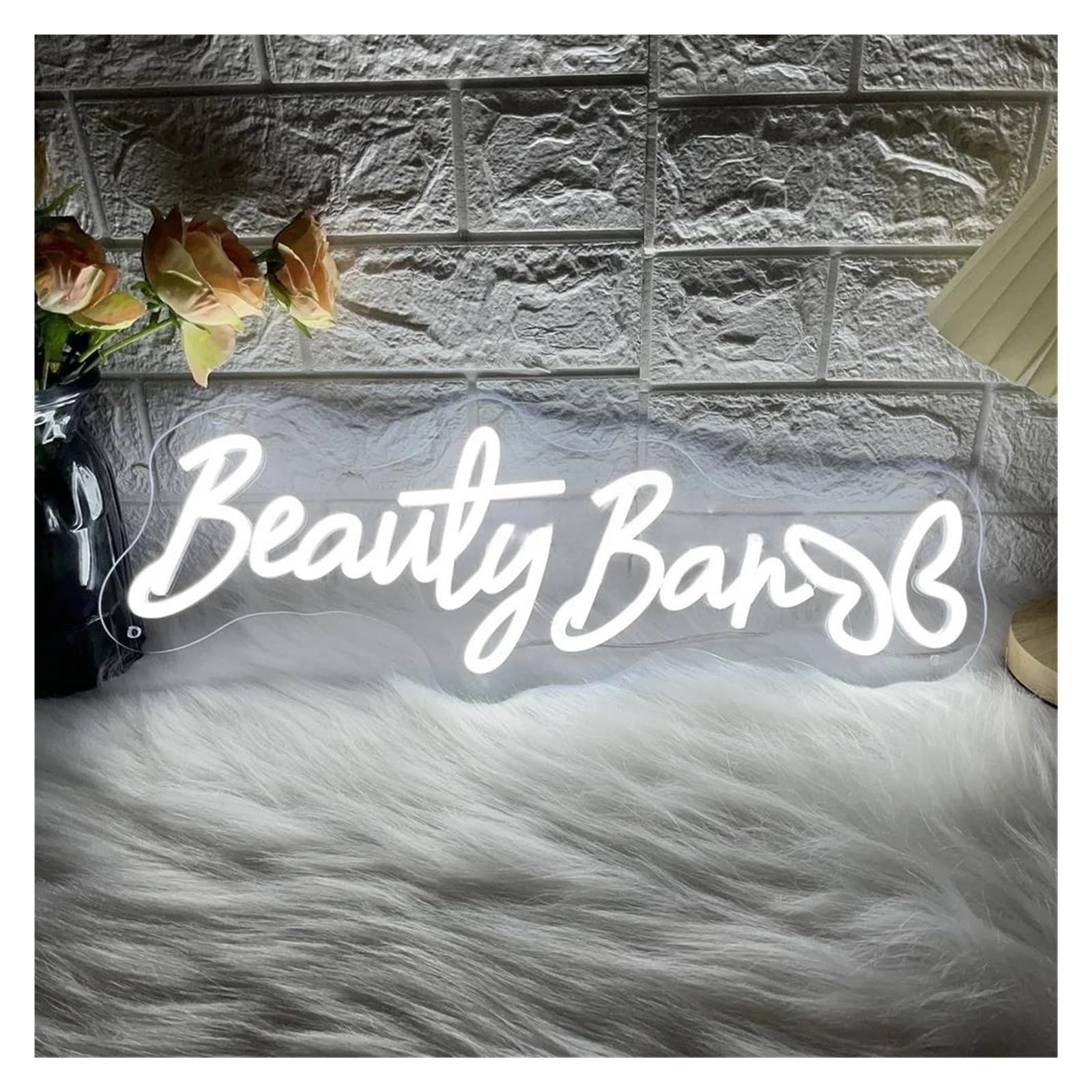 LEMST Sign Lamp Beauty Bar Neon Sign LED Light Dimmable for Coffee Home Party Room Bars Salon Cafe Pub Club Wall Art Decor 50cmx18cm/19.7inx7.1in