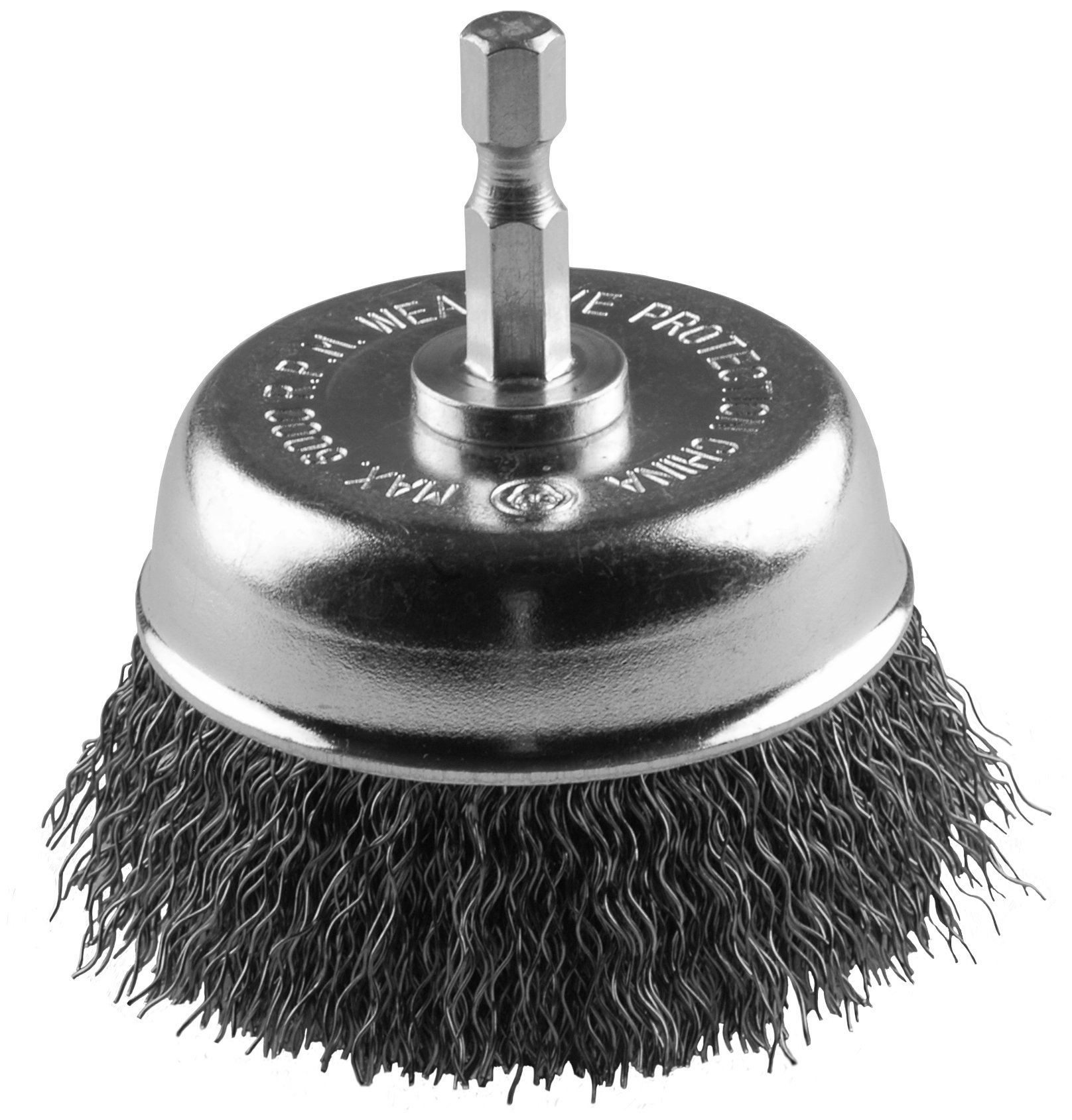 Hot Max 26218-5 3" Mounted Cup Brush with 1/4" Hex Shank and 0.12" Wire (5 Pack)