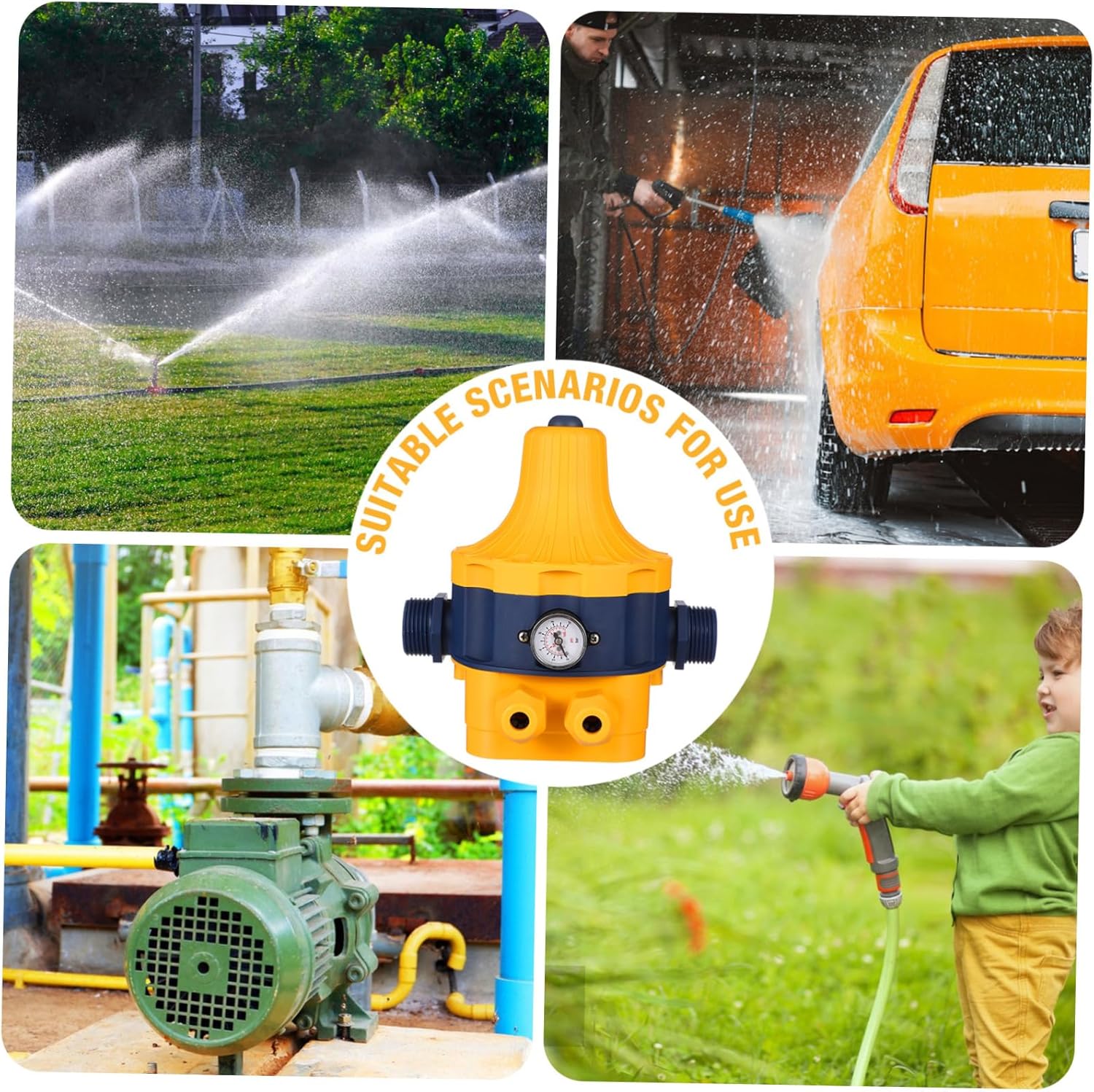 Water Pump Automatic Pressure Controller Auto Water Pump Pressure Booster 110v Irrigation Accessory