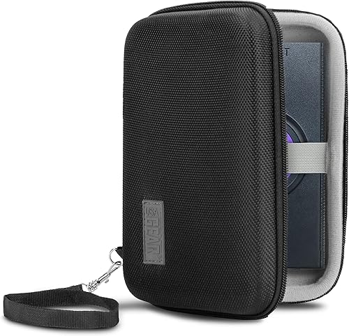 USA Gear Funda para dispositivo de imagen in-Wall - Funda rígida con cremallera de 6.5 pulgadas, resistente a la intemperie, interior resistente a