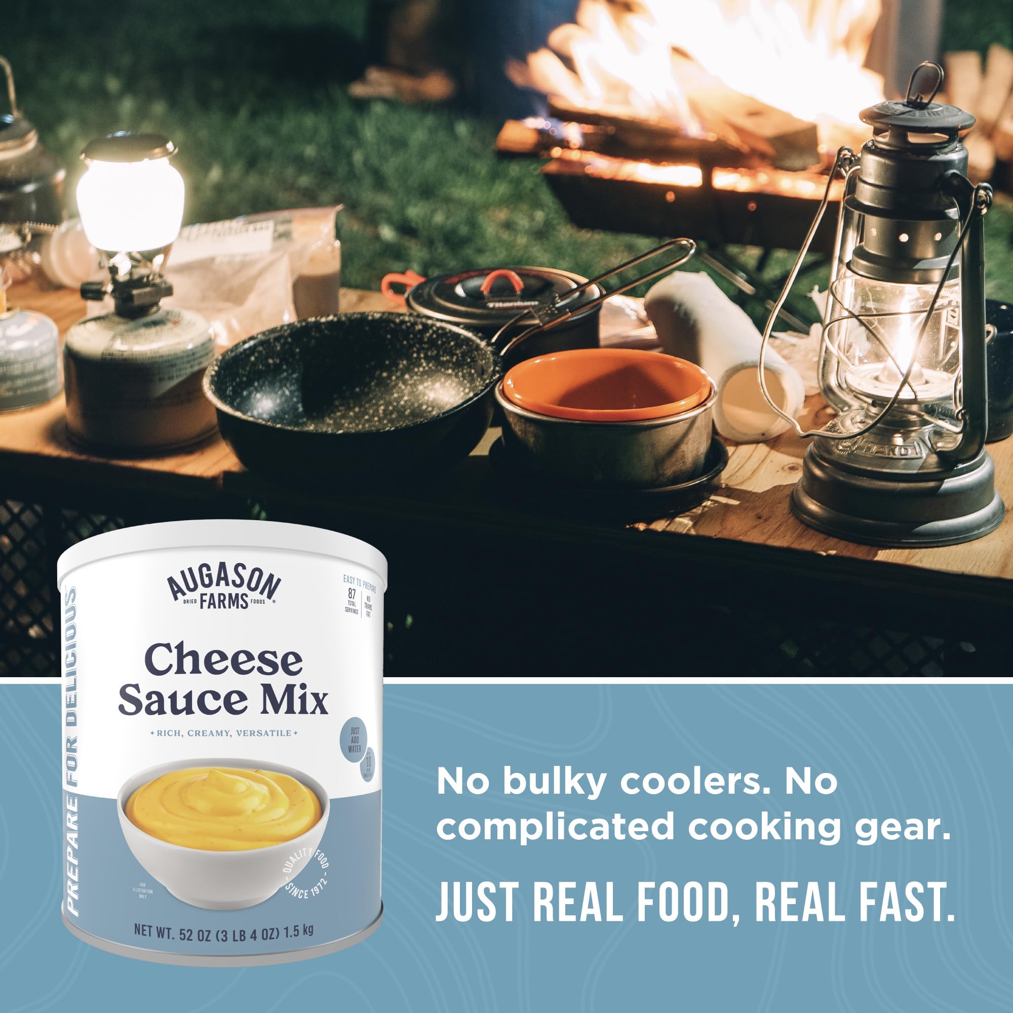 Cheese Blend Powder Food Storage 52oz #10 Can by Augason Farms | Notfallnahrungsvorrat 87 Portionen 10 Jahre Haltbarkeit ungekühlt haltbar Cheddar Käsepulver Konserven