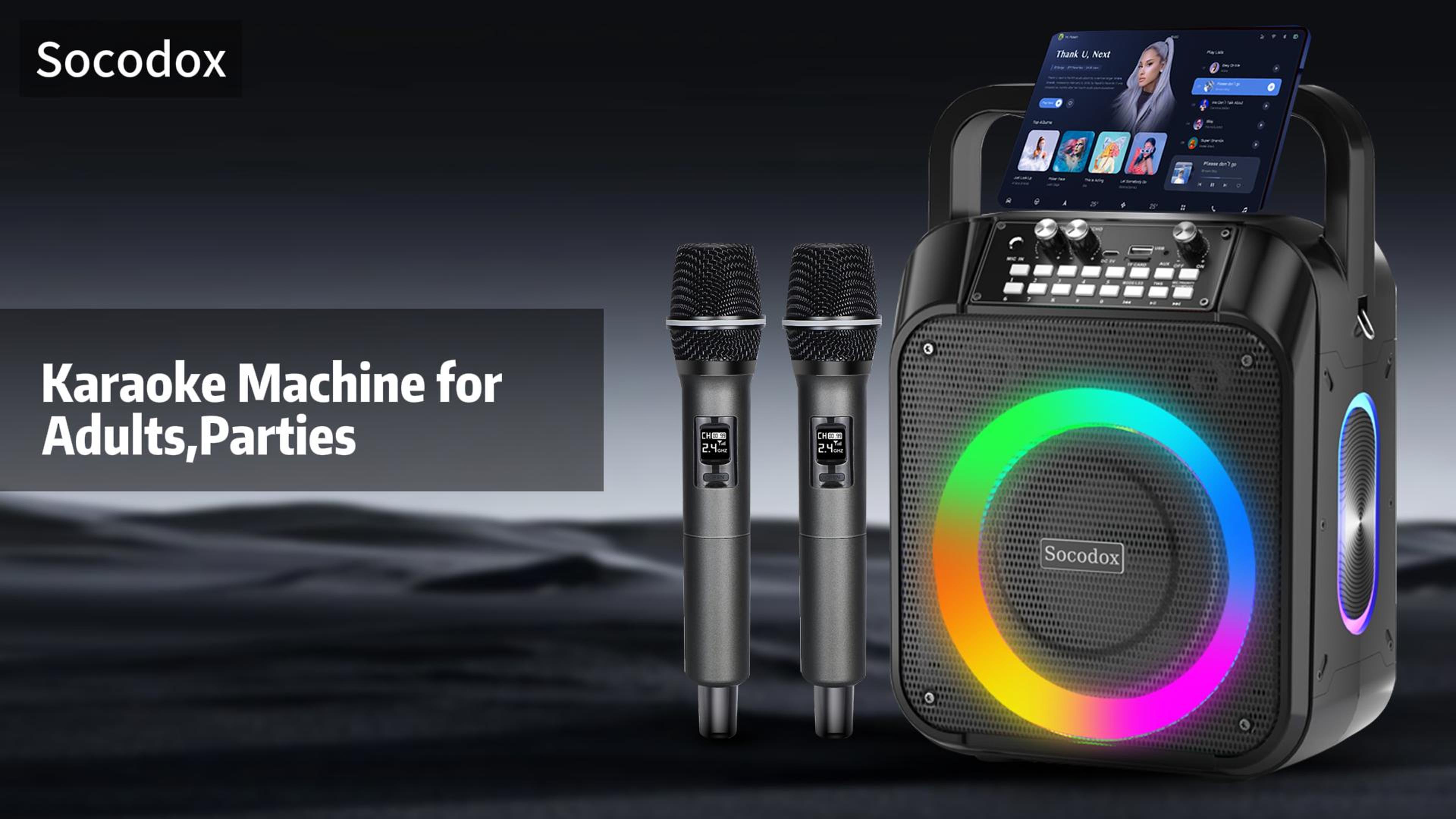 Amazon.com: Socodox Karaoke Machine,60W Portable Bluetooth Karaoke