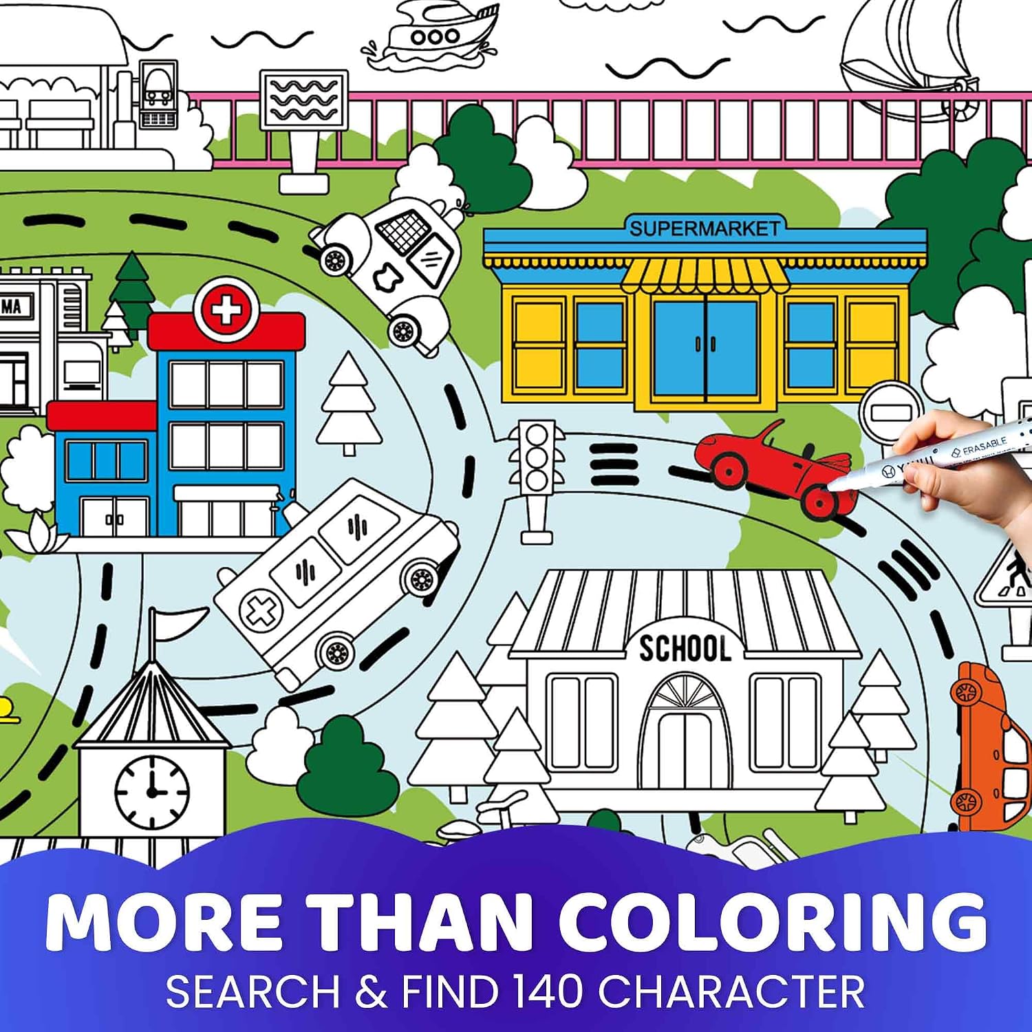QUOKKA Giant Coloring Posters for Boys – 4-Pack Barbados | Ubuy
