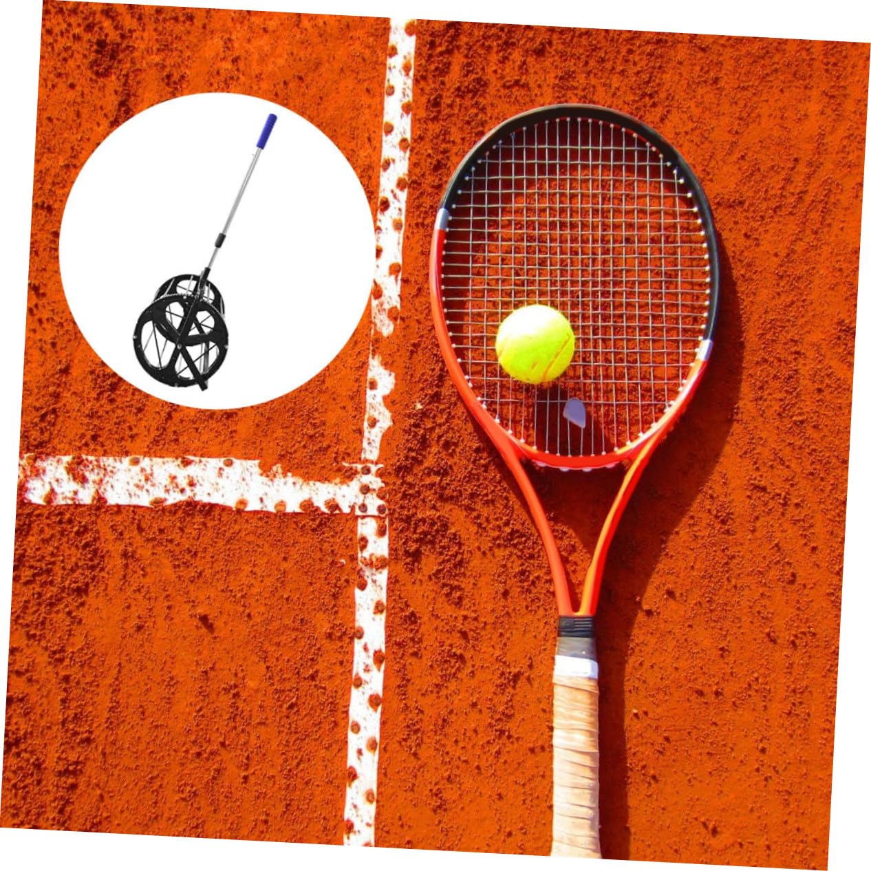 WOONEKY Cesta Recoge Pelotas Tenis Ajustable con Ruedas Capacidad Bolas para Entrenamiento Sin Agacharse