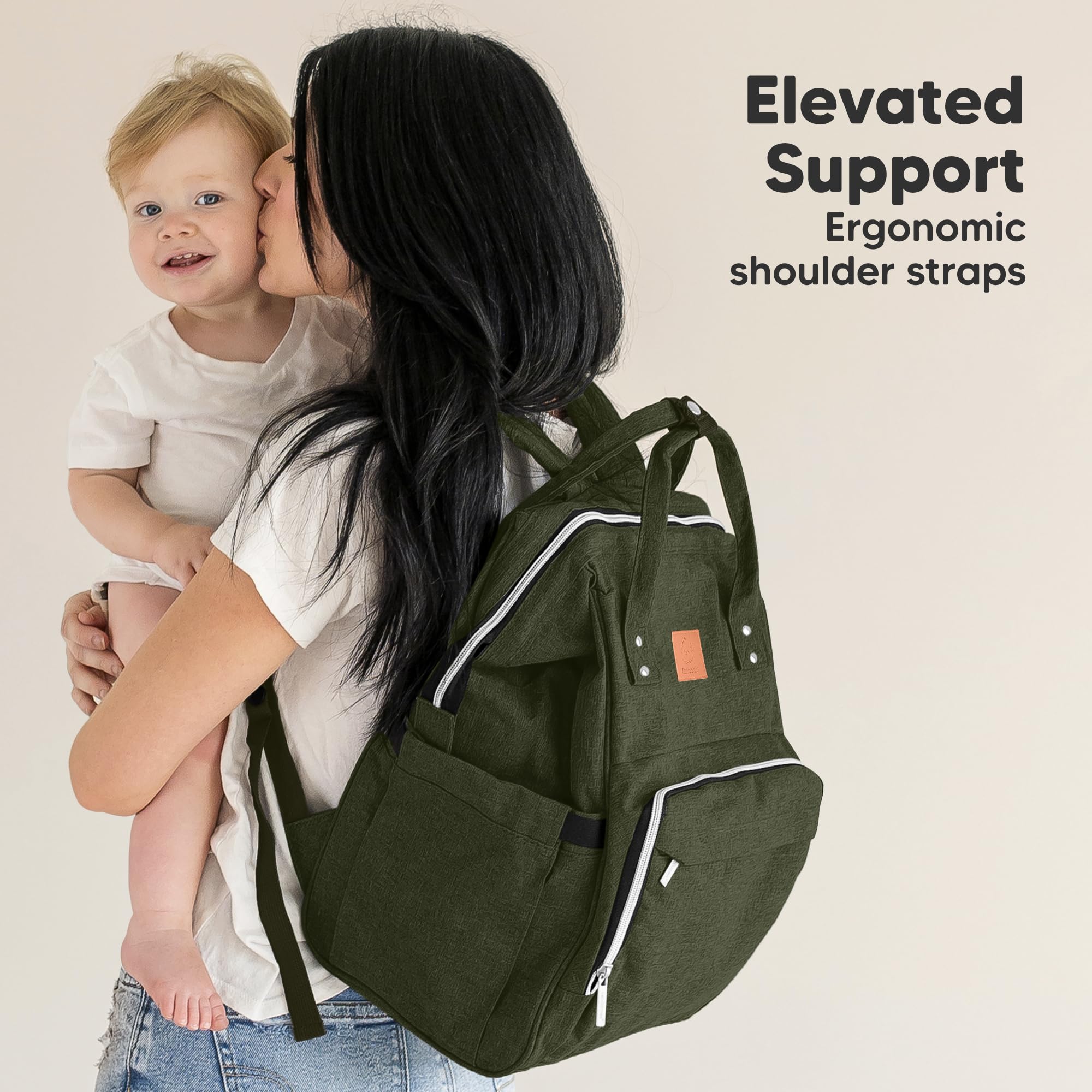 KeaBabies Mochila para pañales - bolsa de viaje para bebés impermeable y multifunción para mamá,papá, hombres y mujeres - Bolsas de maternidad grandes para pañales - Duradera y elegante