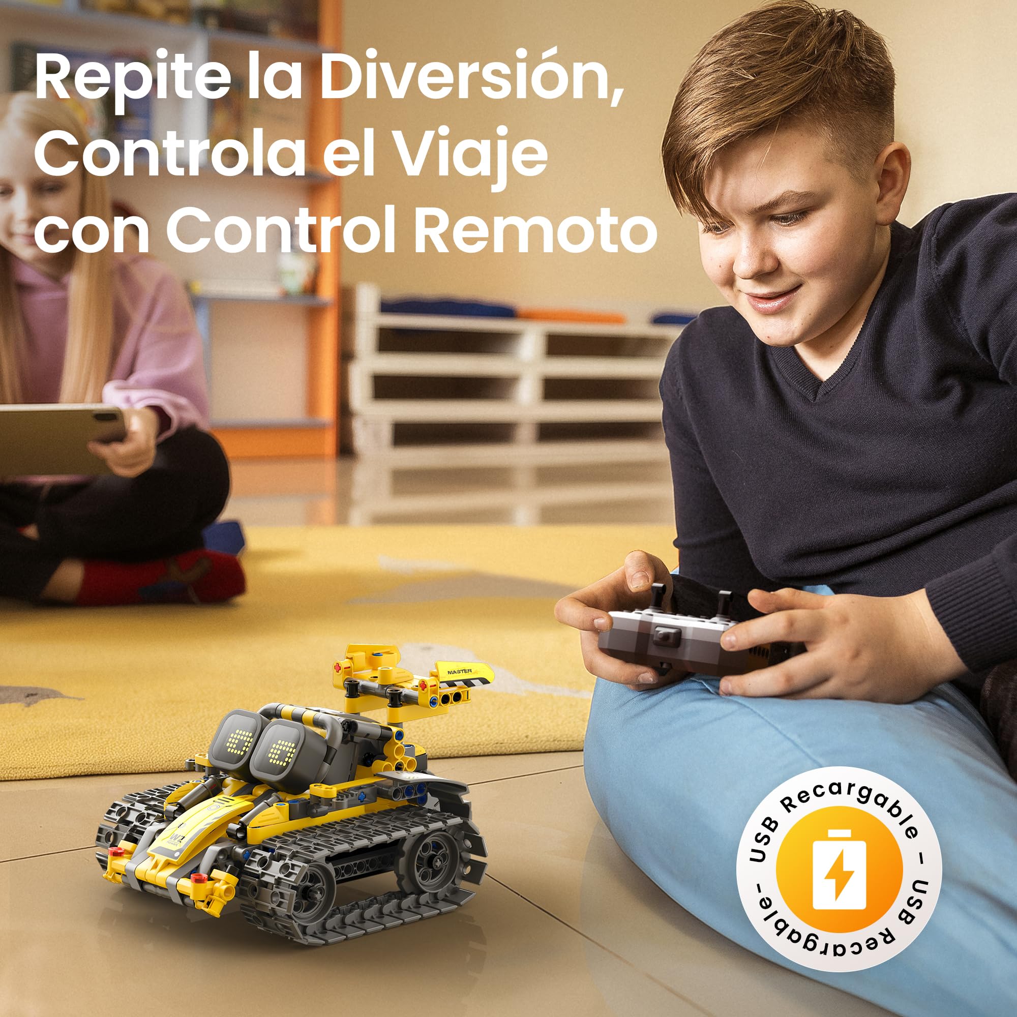 Sillbird Technic Robots para niños de 8 a 12 años, 5 en 1 Juego de Construcción de Robots Programable con App y Mando a Distancia, Regalo Ideal para Cumpleaños y Navidad (473 Piezas)