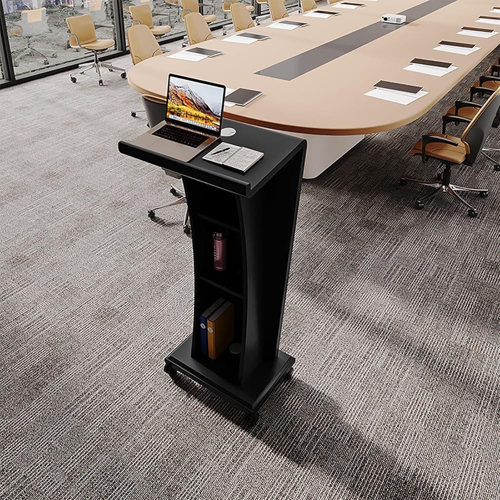 DUANHOZ Presentation Lectern,Podium Stand Portable Podium Stand Reception Desk Pulpits For Churches, Mobile Lectern Podium, Church Pulpit For Office Event Reception School Confer