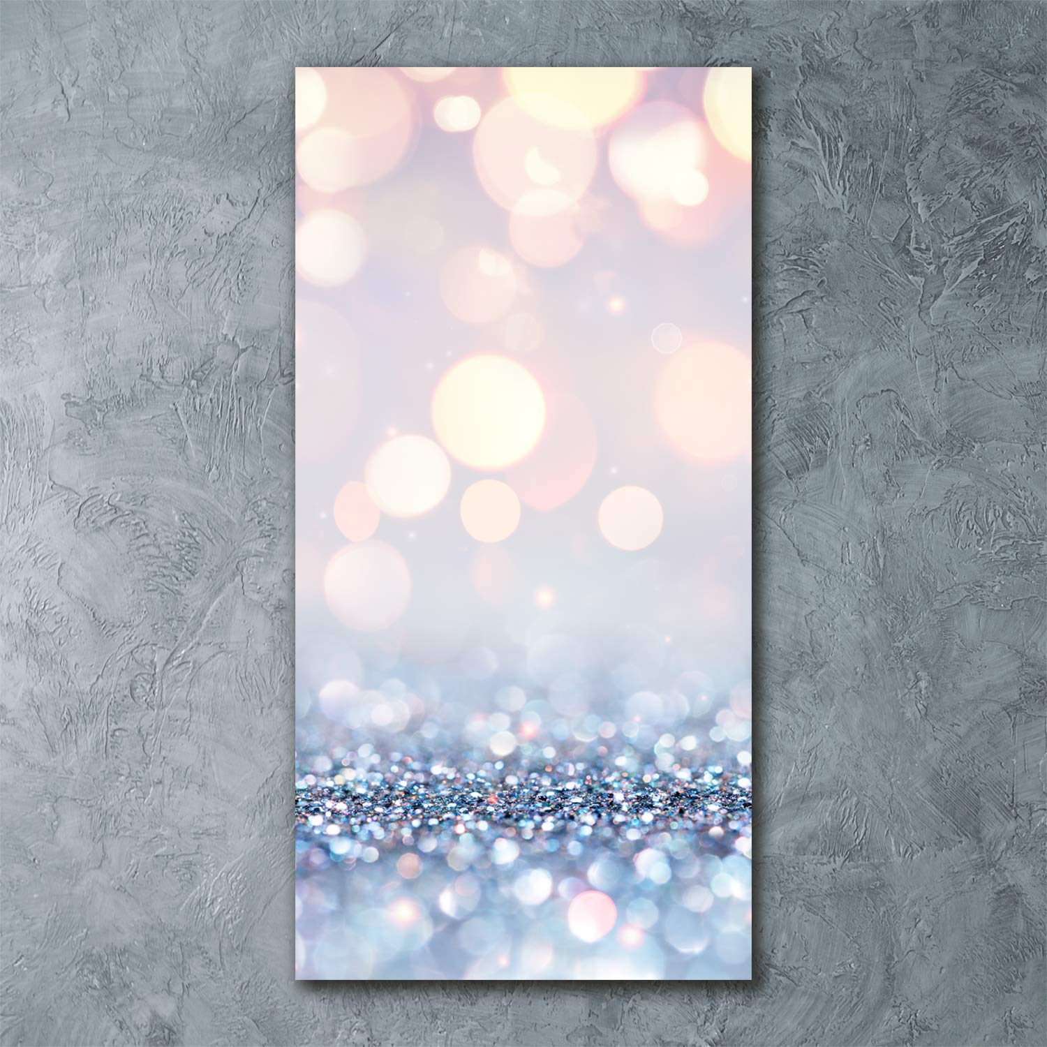 Tulup Acrylglas - 60x120cm - Bild Acrylglas Deko Wandbild Kunststoff/Acrylglas Bild - Dekorative Wand Küche & Wohnzimmer - Glänzender Hintergrund - Silber