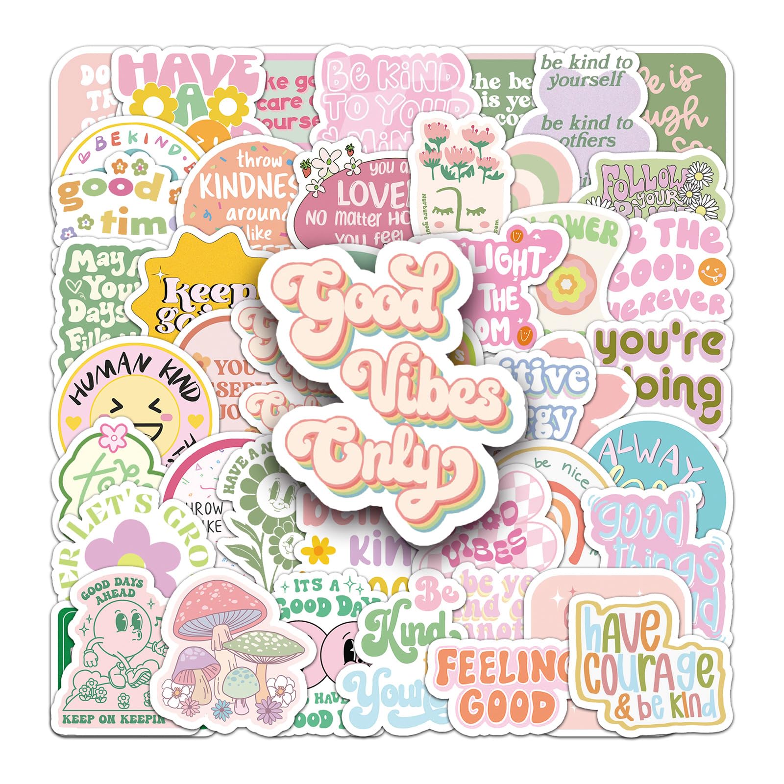 100 Pcs Positive Inspirational Vinyl Stickers,Graffiti Stickers,Vinyl Waterproof Sticker for Kids Teens Girls,for Phone Laptop Bottles Skateboard Computer Phone Luggage Guitar Gifts Sticker