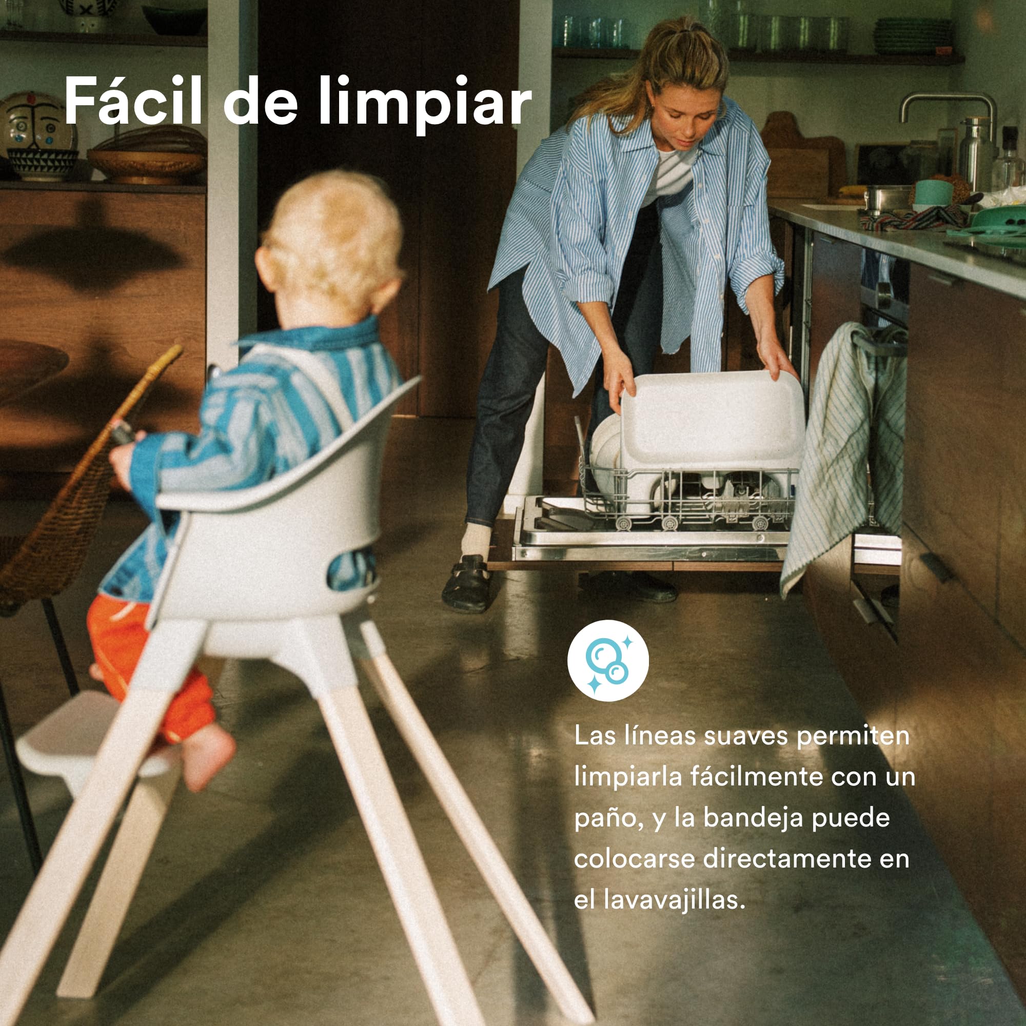 Stokke Clikk - Silla alta, color gris nube