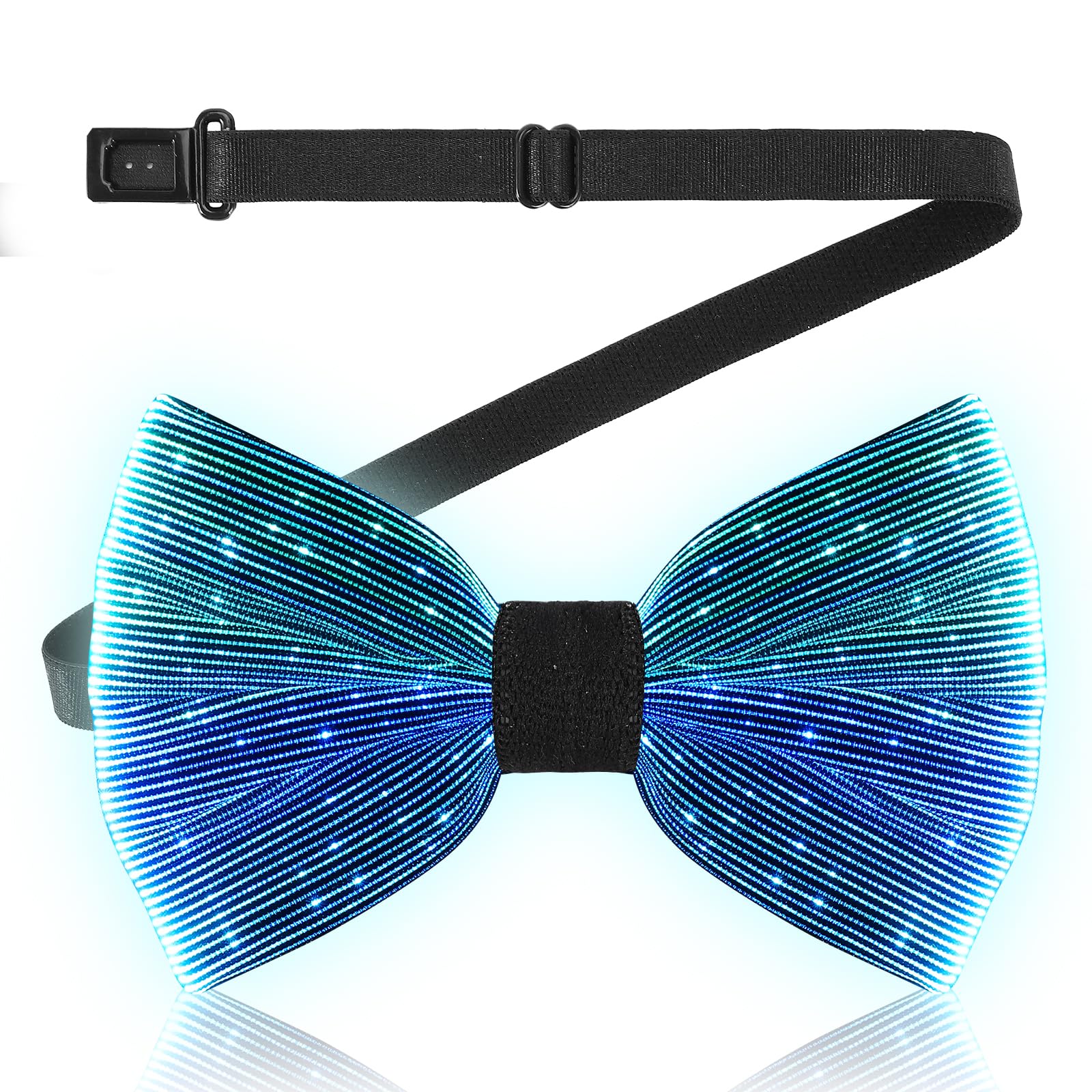Light up Bow Ties 7 Colors LED Necktie Formal Bowtie for Wedding Funny Rave Accessories for Festival Party