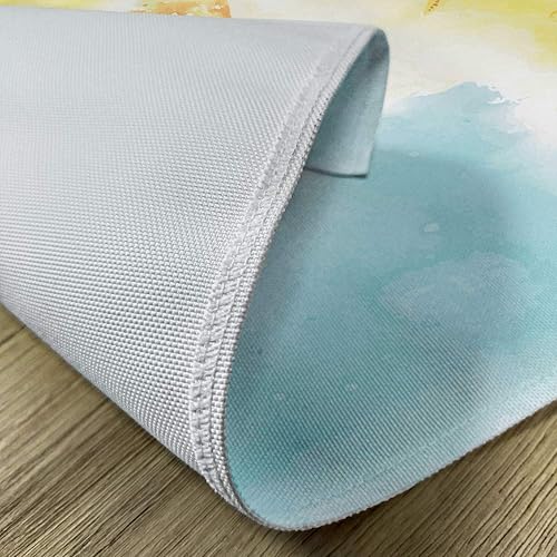 Miniatura 228 de Ambesonne Juego de 4 manteles individuales amarillos y azules, diseño de flores de primavera, flores vibrantes, manteles individuales de tela Azul