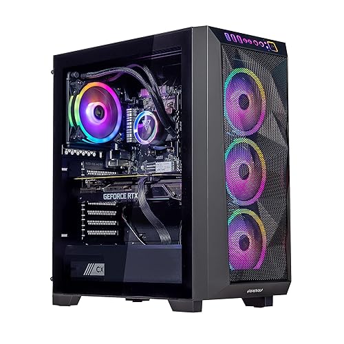 Velztorm Pilum Gaming Desktop PC (AMD Ryzen 7-5700X 8-Core, 32GB RAM, 1TB PCIe SSD + 2TB HDD (3.5), GeForce RTX 4060, HDMI, Display Port, USB 3.0, Black, Win 11 Home) - 32GB RAM|1TB SSD+2TB HDD|Win11H - 4060 - Pilum