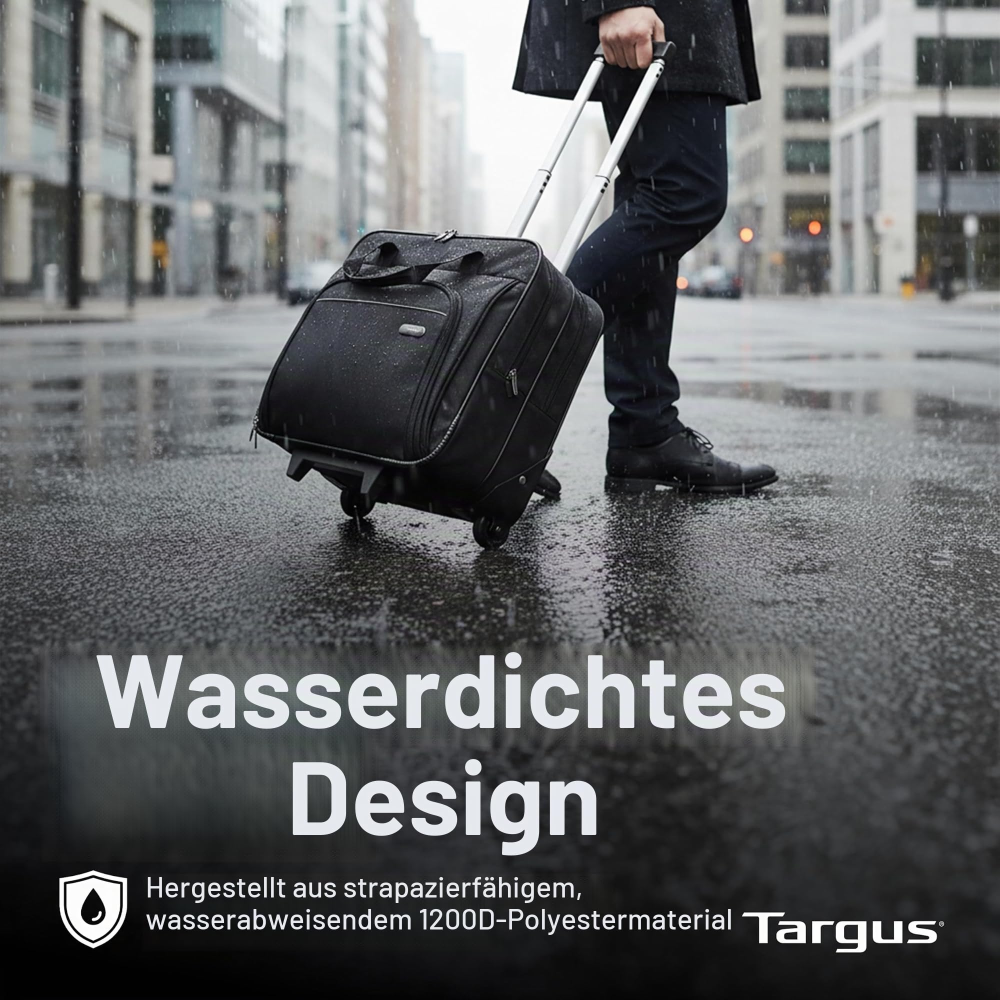 Targus, kompakter Rucksack mit Rollen, 40,6 cm – rollbare Laptoptasche – Reise-Aktenkoffer und kleine Rolltasche