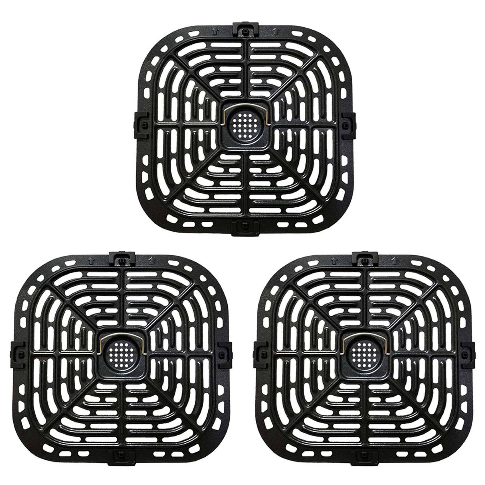 Hndhbfgrt 3X Air Fryer Grill Plate for Instants Plus 6QT Air Fryers, Upgraded Square Grill Pan Tray Replacement Parts