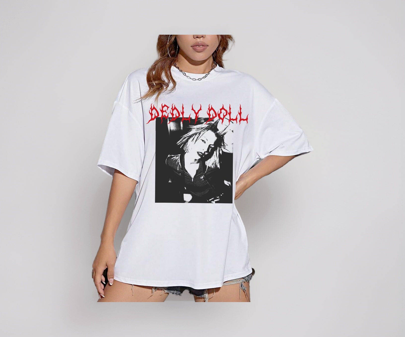 deadly doll Tシャツ Lサイズ Buy Deadly Doll Cotton Oversized Tshirt, Drop Shoulder T Shirt