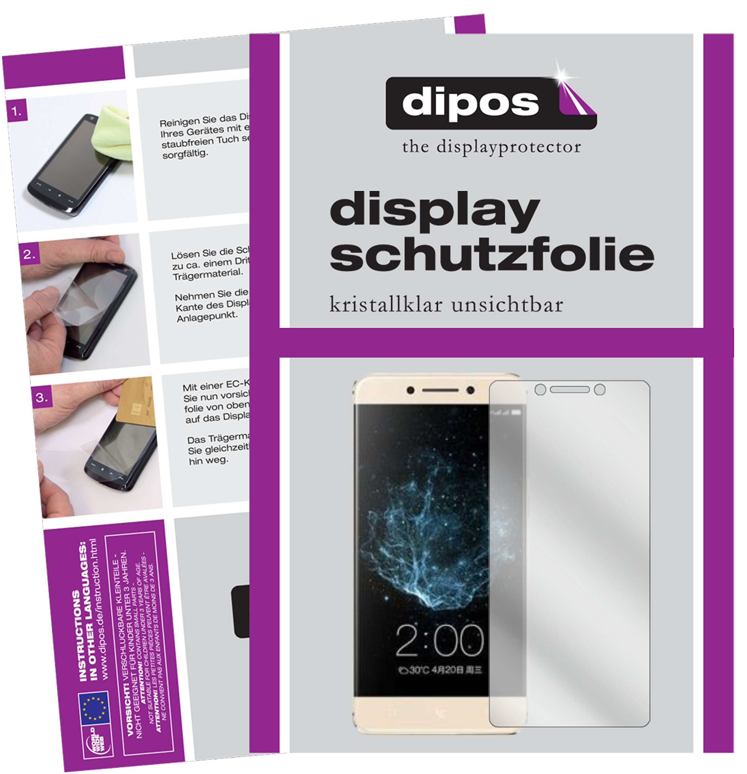 dipos I 2x Screen Protector compatible with LeEco Le Pro 3