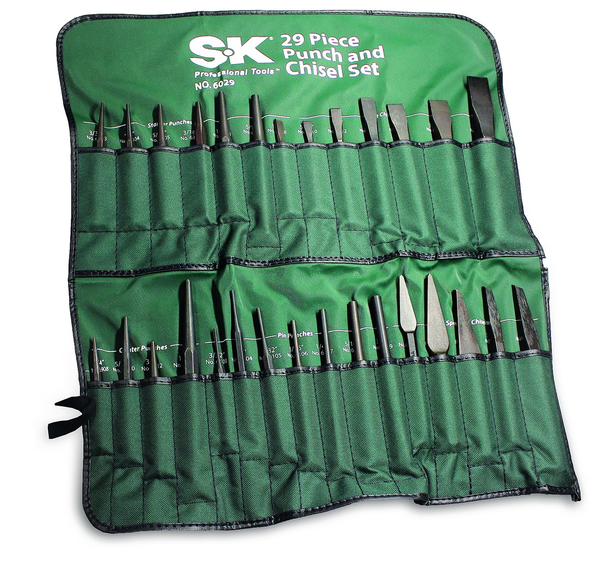 Punch Kit 16-Piece Mechanics Punch & Chisel Set - Center, Taper, Pin Punches & Cold Chisels