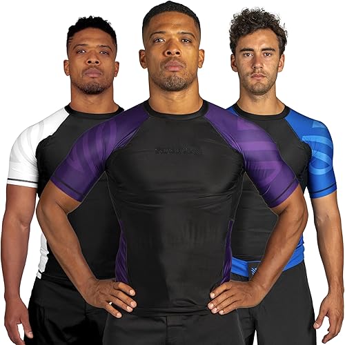 Sanabul Esencial manga corta Rash Guard MMA BJJ Wrestling Grappling Jiu Jitsu