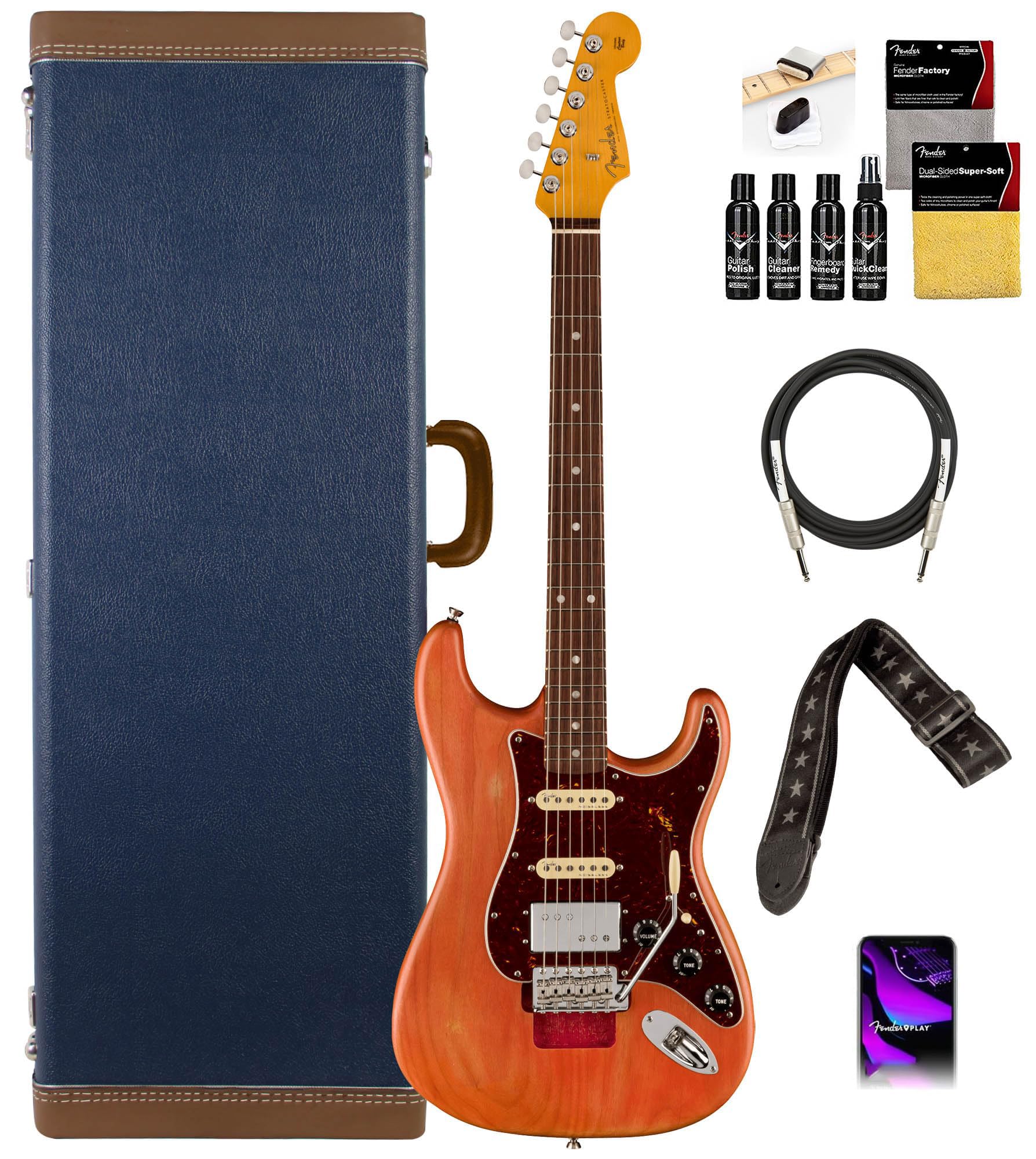 Amazon.com: Fender Michael Landau Stratocaster - Coma Red Bundle