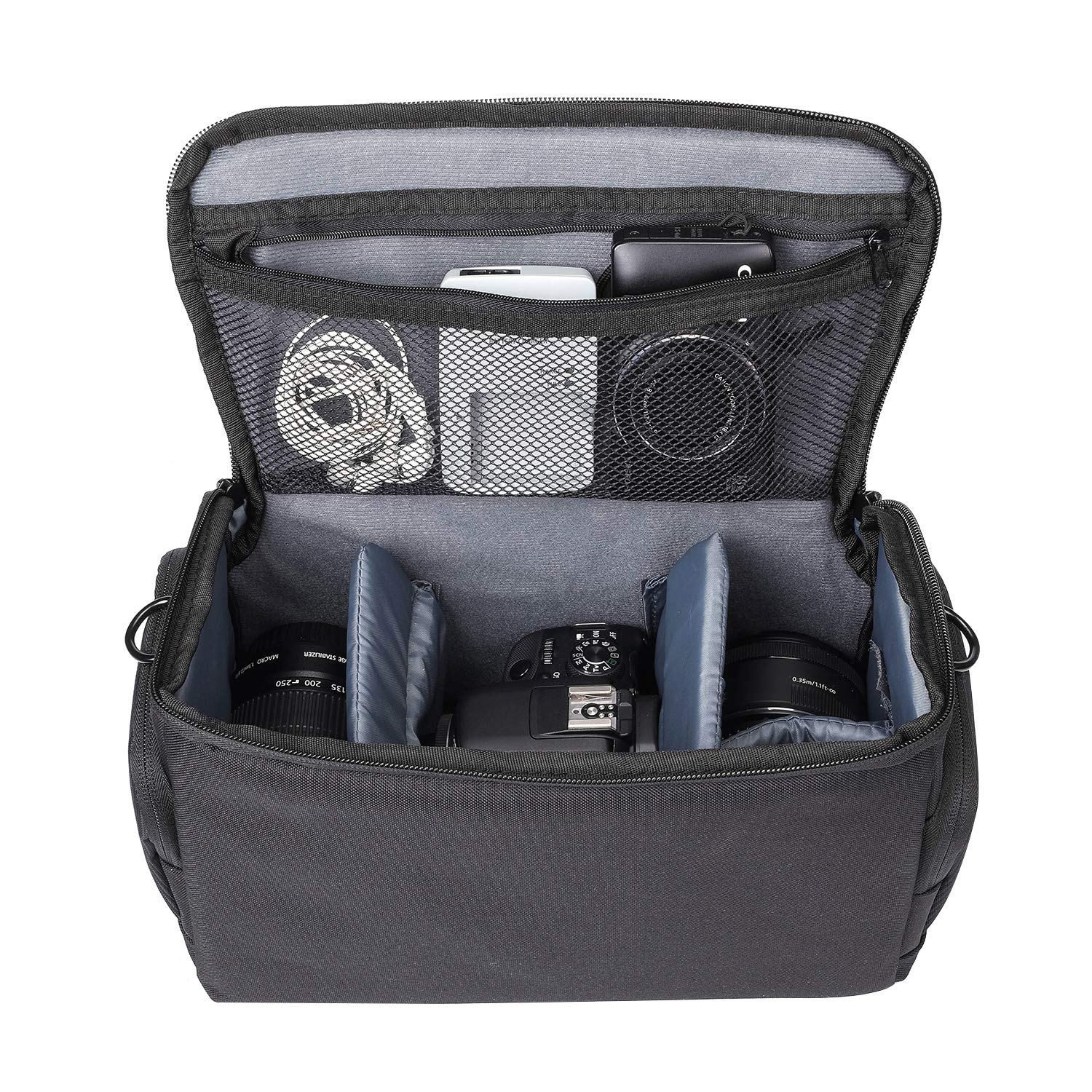 Bodyguard Easy SLR XL Sac pour Appareil Photo Reflex numérique avec 3 objectifs Noir Taille L pour Canon EOS 70D 77D 80D 200D 1300D 2000D 4000 D700D 750D 760D 77D 800D 800D
