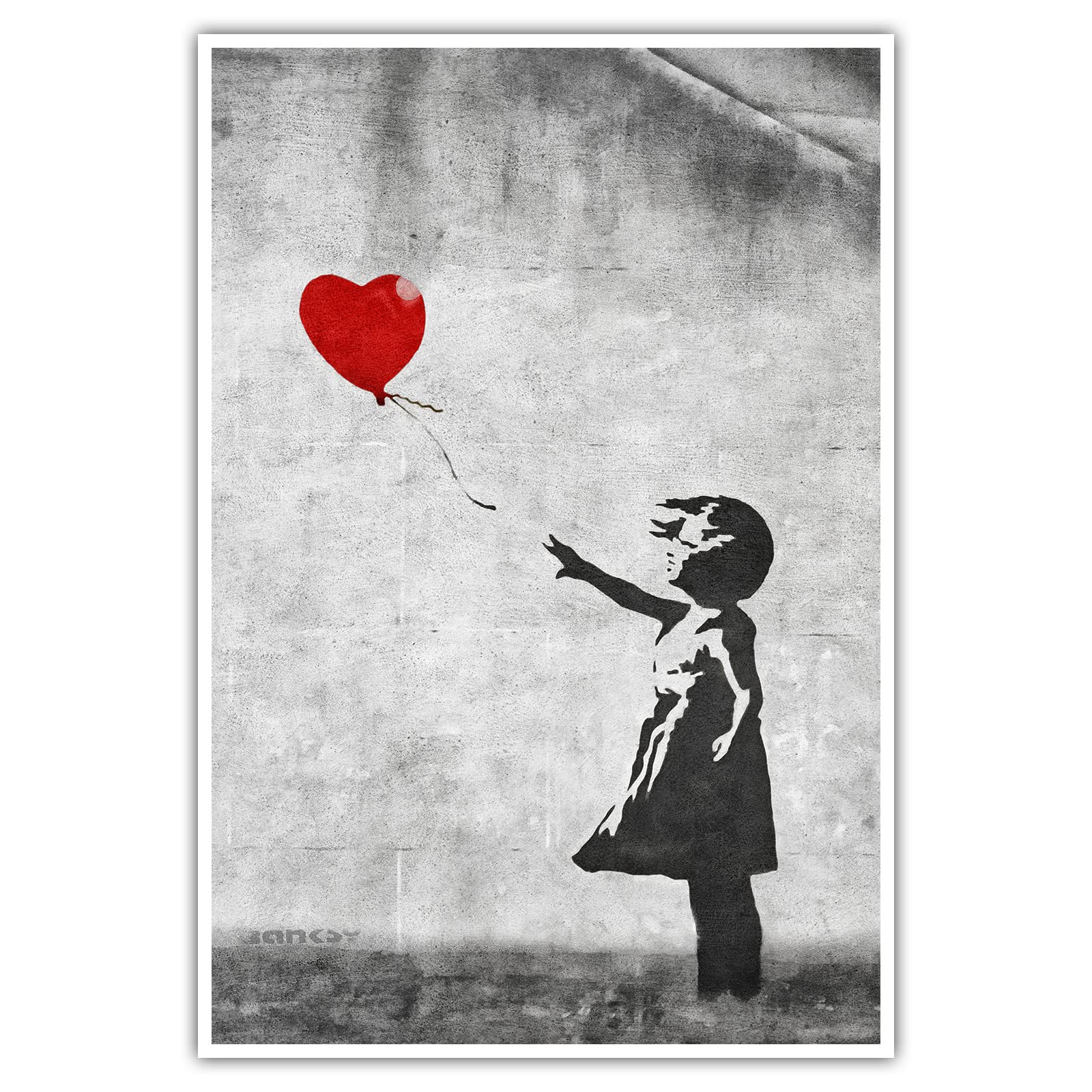Banksy girl with red balloon wcp ポスター Banksy - 