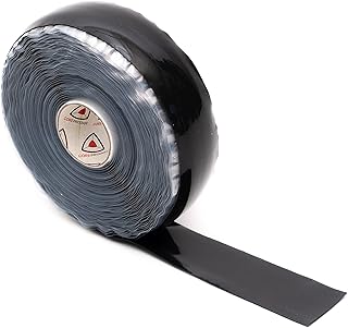 Fusion Grip Tape - Silicone Rubber Wrap for Pull Up Bars, Barbells, Dumbbells, Sports and Gym Equipment, and Tools (36 Foot, Black)