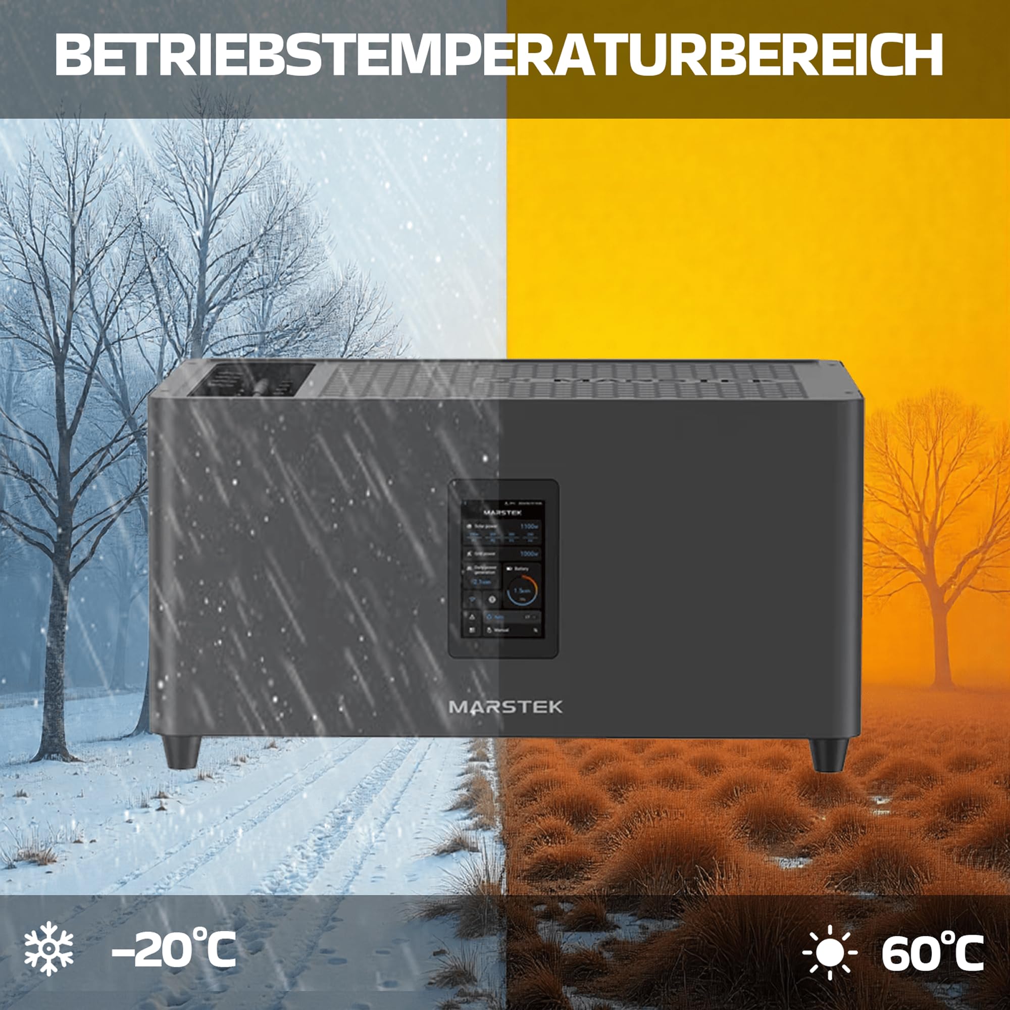 SUNNIVA® 920W Balkonkraftwerk mit 2,56 kWh Speicher MARSTEK Jupiter + C, BIFAZIAL FULLBLACK komplett Steckdose, PV Solaranlage Komplettset mit Solarspeicher, 2x 460W N-Type Glas-Glas Bifacial Module