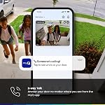 Chamberlain myQ Video Doorbell | 2K Camera, Battery/Wired, Color Night Vision, Live View with 2-Way Talk, Motion Detection & Real-Time Alerts, 150 Deg Wide View, Black