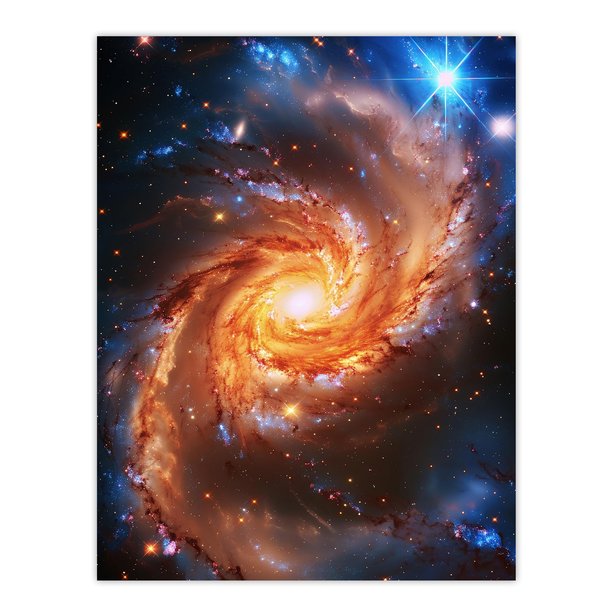 Artery8 Spiral Galaxy Dust Cloud Stars Space Universe For Living Room Large Wall Art Poster Print Thick Paper 18X24 Inch