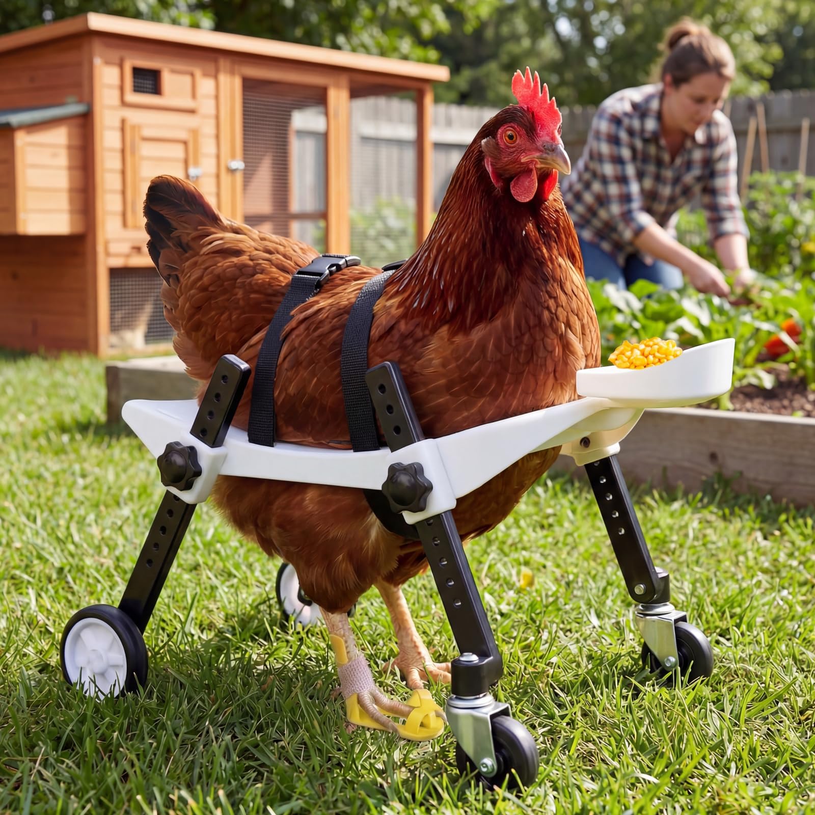 Photo 1 of Adjustable Pet Chicken Wheelchair,Specialized Poultry Mobility Aid&Recovery