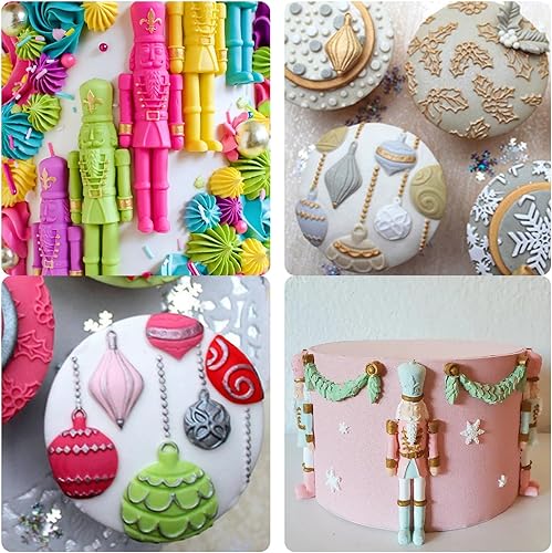 Miniatura 5 de Molde de silicona para soldado cascanueces, adornos de bolas de Navidad, molde de chocolate, decoración de pastel de Navidad, moldes para hornear