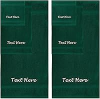 Vista 72 de Personalized Passion Juego de 2 toallas con texto bordado personalizado, 16 x 27 pulgadas, altamente absorbentes y súper suaves, toallas de mano