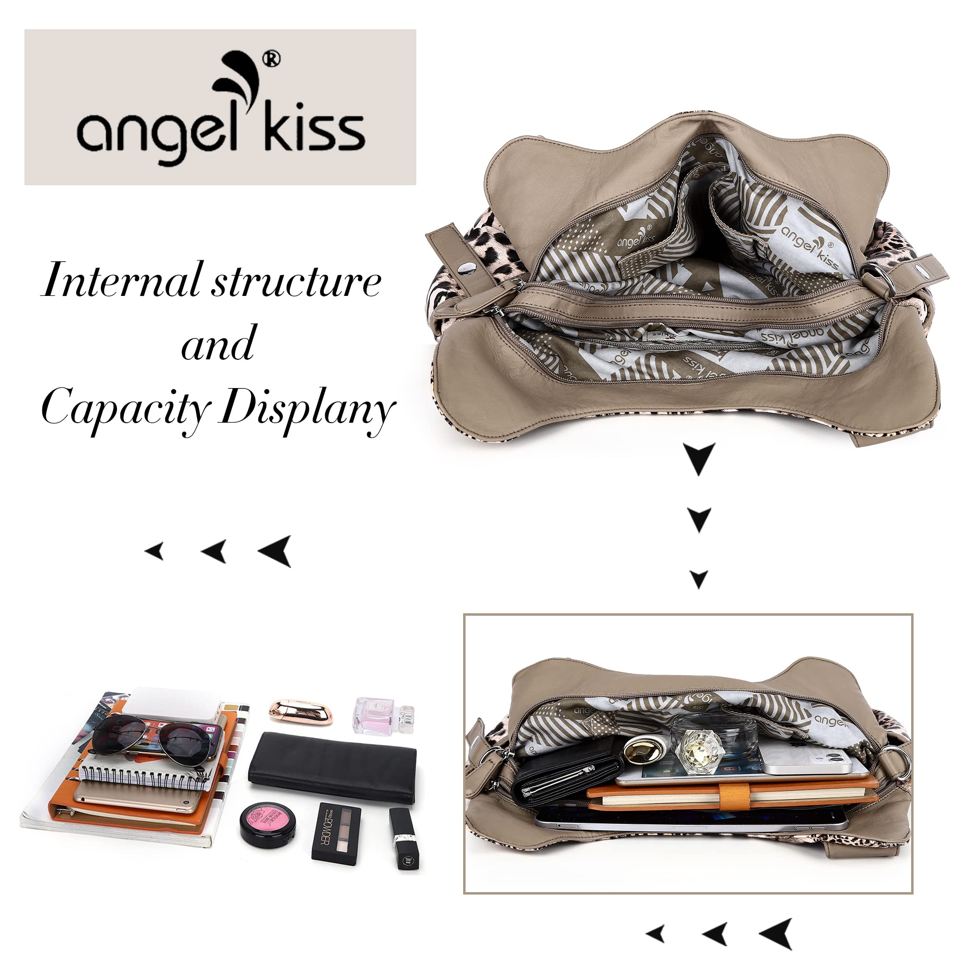 Angel Kiss Bolso de Mano para Mujer Bolsos Bandolera Bolso Hobo para Mujer Bolsos Bandolera Bolsos con Borla